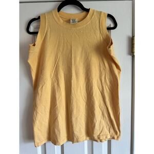 Vintage Gap 80s High Neck Tank Top Size Small Yellow